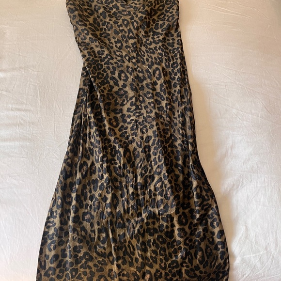 Zara Animal Print Maxi Dress - Black and Brown - Picture 7 of 8